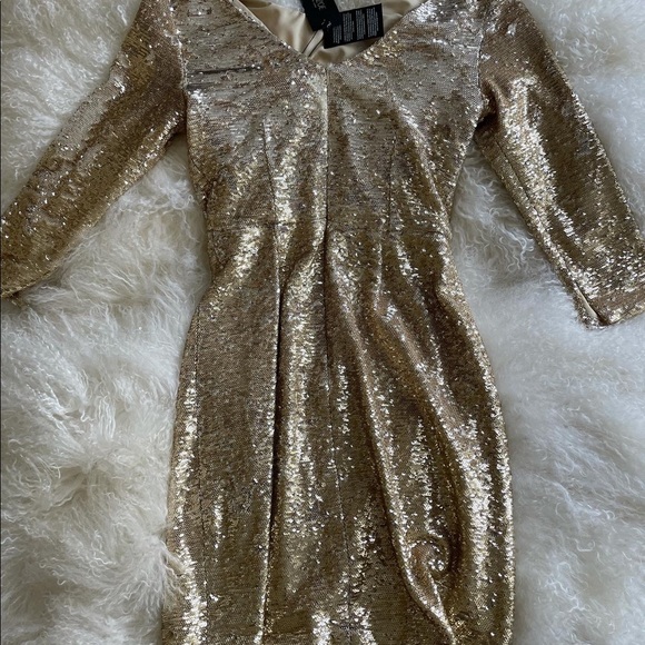 Rachel Zoe gold sequin dress - Picture 6 of 6